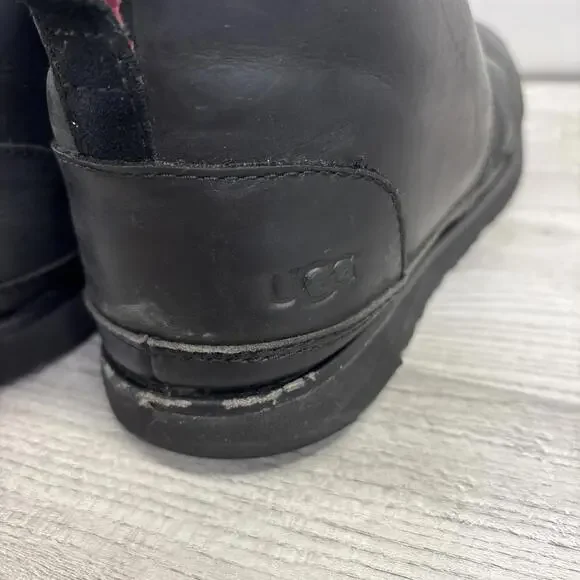 UGG Neumel Weather II Waterproof Black Leather Chukka Boots Size US 11 Men - Picture 9 of 16